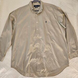 Polo Ralph Lauren Blake Oxford Shirt XL Beige Relaxed Pony Logo